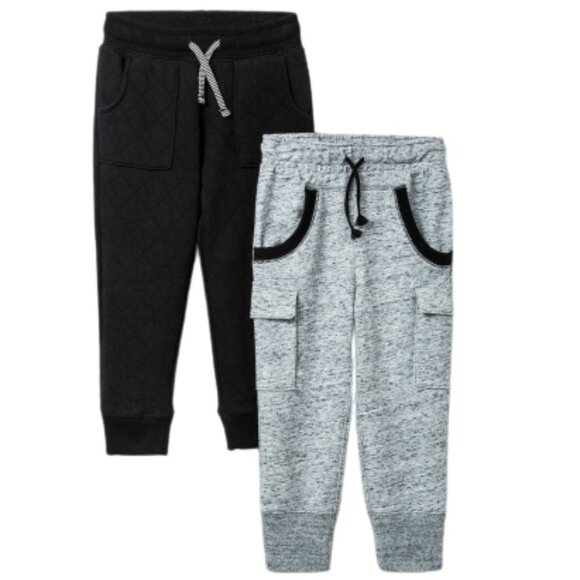 NWT Toddler Boys' 2pk Jogger Pants - Cat & Jack - 12M - Picture 1 of 6